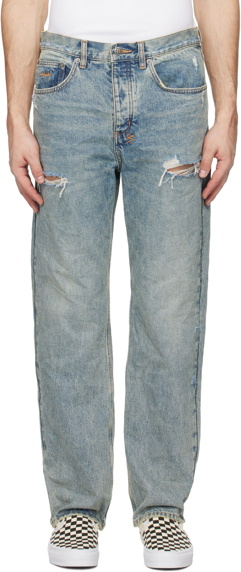 Jeans Ksubi Ksubi Anti K Stage Dive Trashed Jeans Sininen | MPS25DJ030