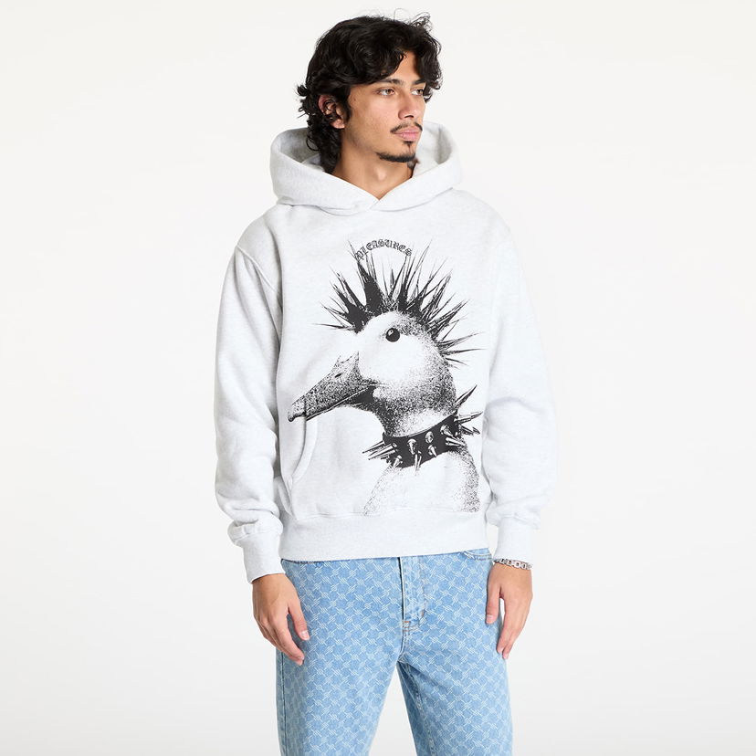 Huppari Pleasures Punk Duck Print Hoodie Harmaa | P24W021 GREY