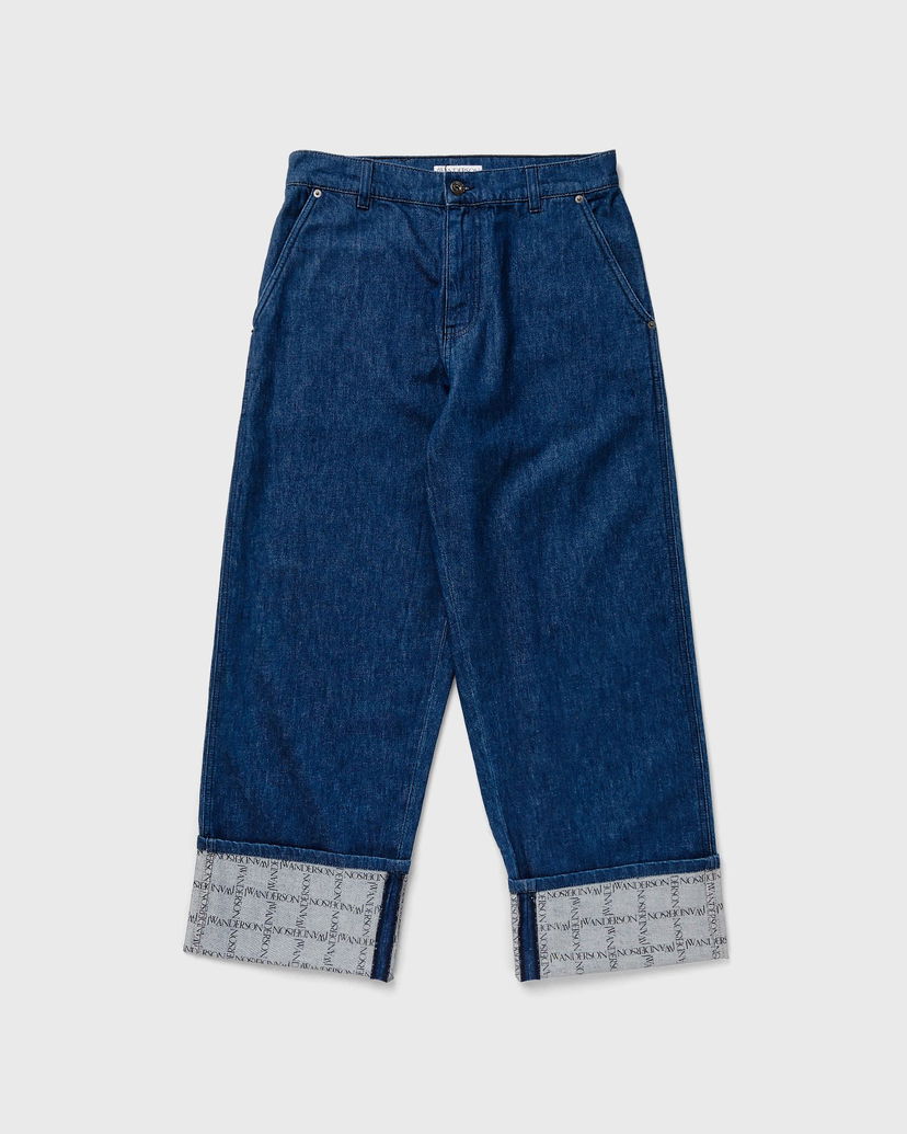 Jeans JW Anderson LOGO GRID TURN UP WORKWEAR JEANS Tummansininen | DT0078-PG1336-870
