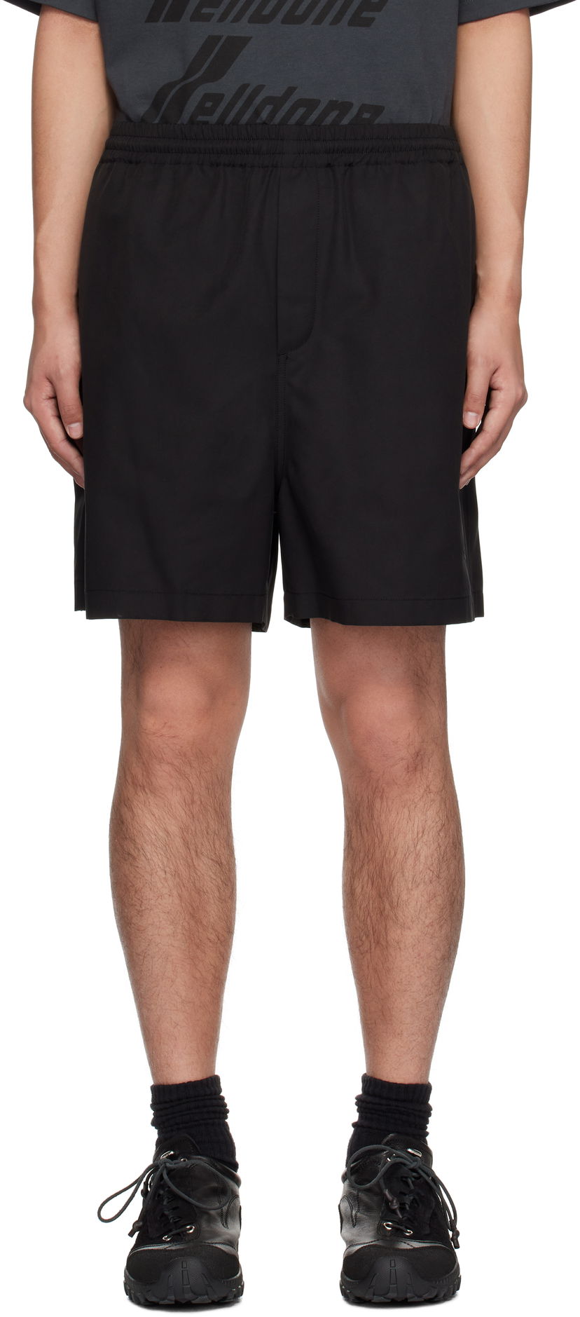 Shortsit We11done We11done Track Shorts Musta | WD-PT0-25-211-M-BK