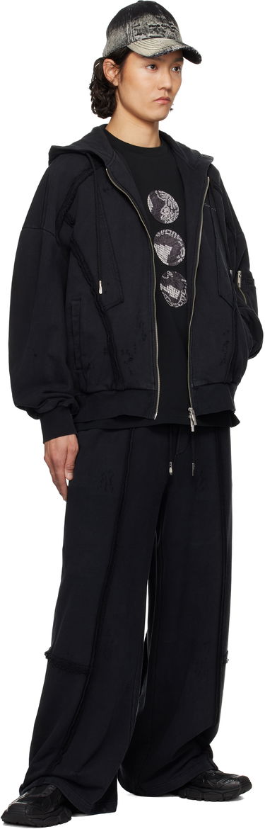 Huppari Feng Chen Wang Feng Chen Wang Deconstruction Zip-Up Hoodie Musta | FUS19HD01, 3