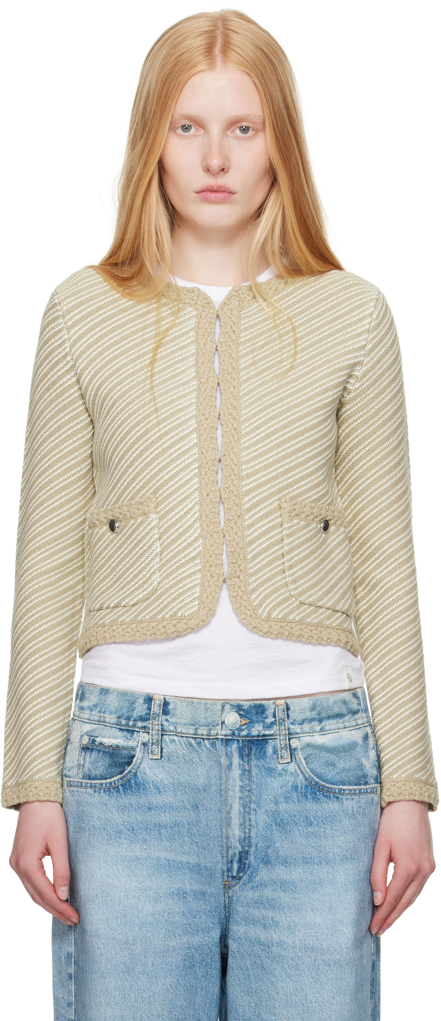 Villapaita rag & bone Rag & Bone Claire Knit Cardigan Beige | WAS25P026SD26, 0
