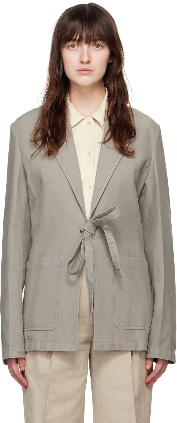 Takki TOTEME Tie-Front Blazer Vihreä | 243-WRZ0042-FB0189