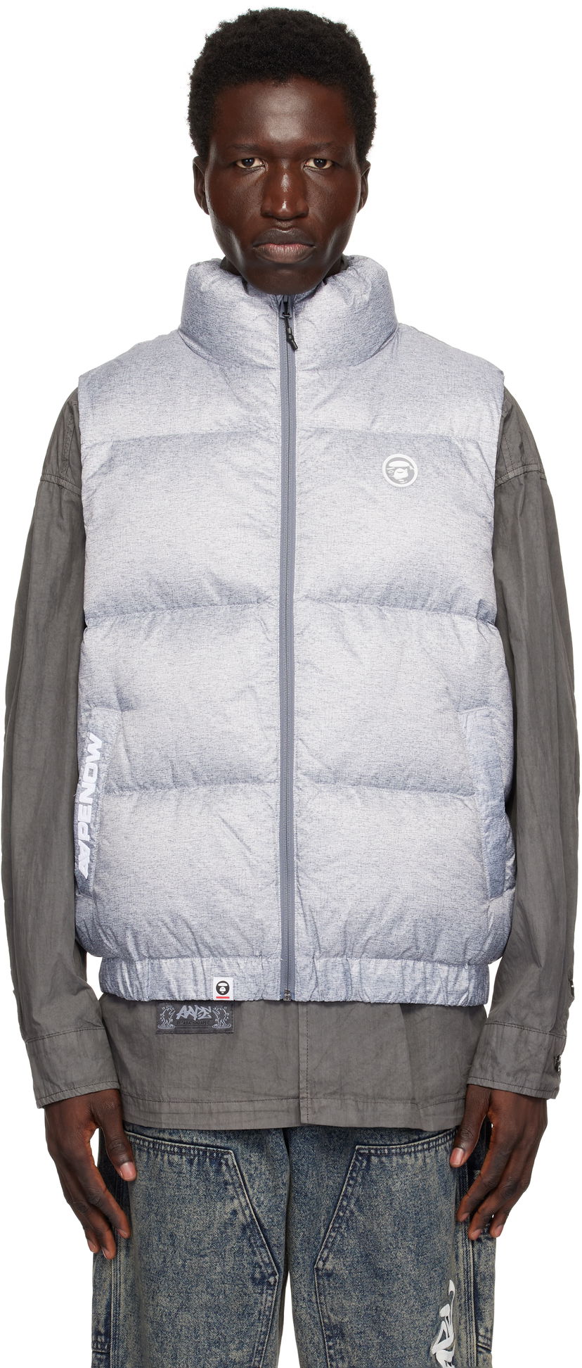 Liivi AAPE by A Bathing Ape AAPE Now Down Vest Harmaa | AAPDNM7653XANGY2