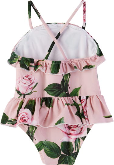 Uimapuvut Dolce & Gabbana Dolce&Gabbana Rose-Print Swimsuit with Ruffles Vaaleanpunainen | L2J861 ON04Q, 1