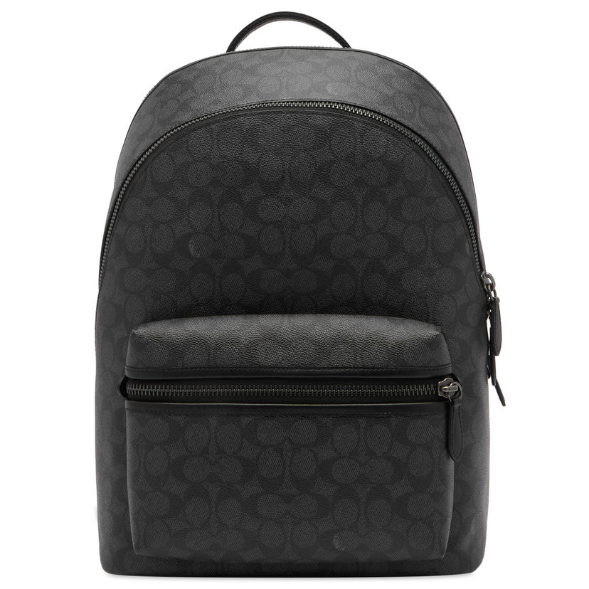 Reppu Coach Signature Leather Charter Backpack Musta | CP159-CHR