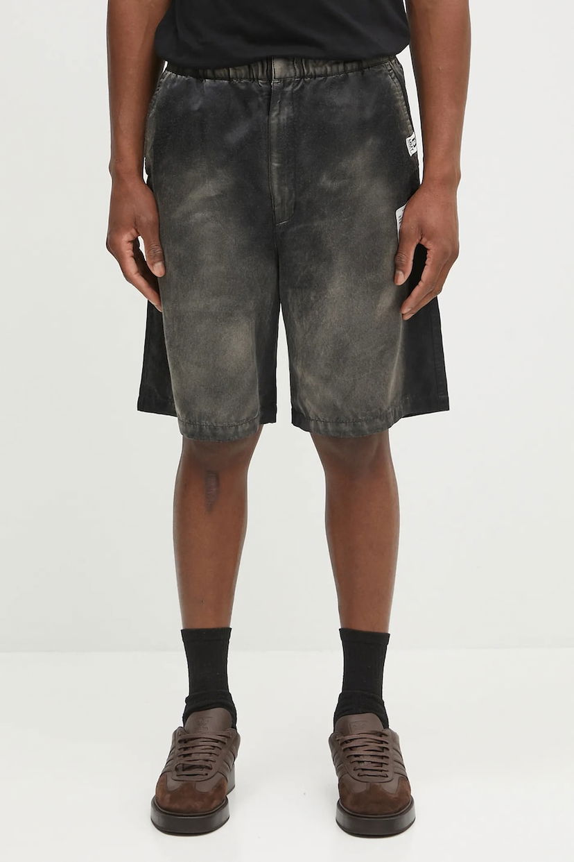 Shortsit Maison MIHARA YASUHIRO Maison MIHARA YASUHIRO Aged Satin Shorts Musta | J14PT143