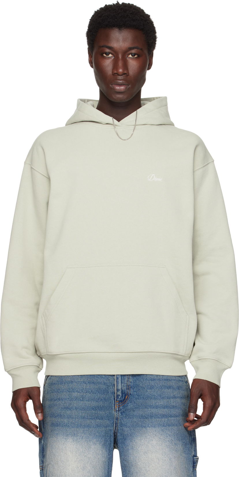 Huppari Dime Dime Cursive Small Logo Hoodie Vihreä | DIMESU2537CHA