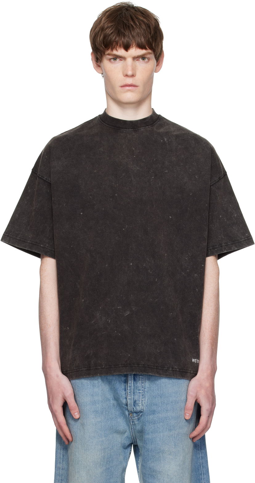 T-paita We11done We11done Oversized Dyed T-Shirt Musta | WD-TT2-25-728-M-CH
