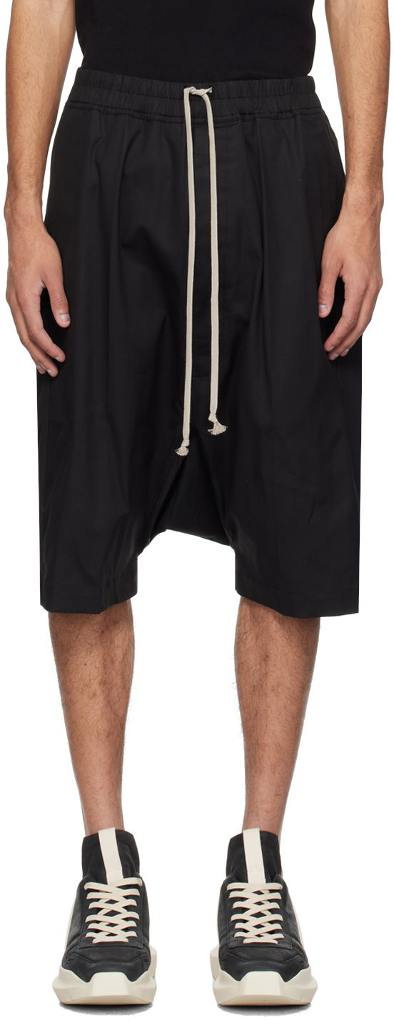 Shortsit Rick Owens Rick's Pods Shorts Musta | RU01D3384 TE