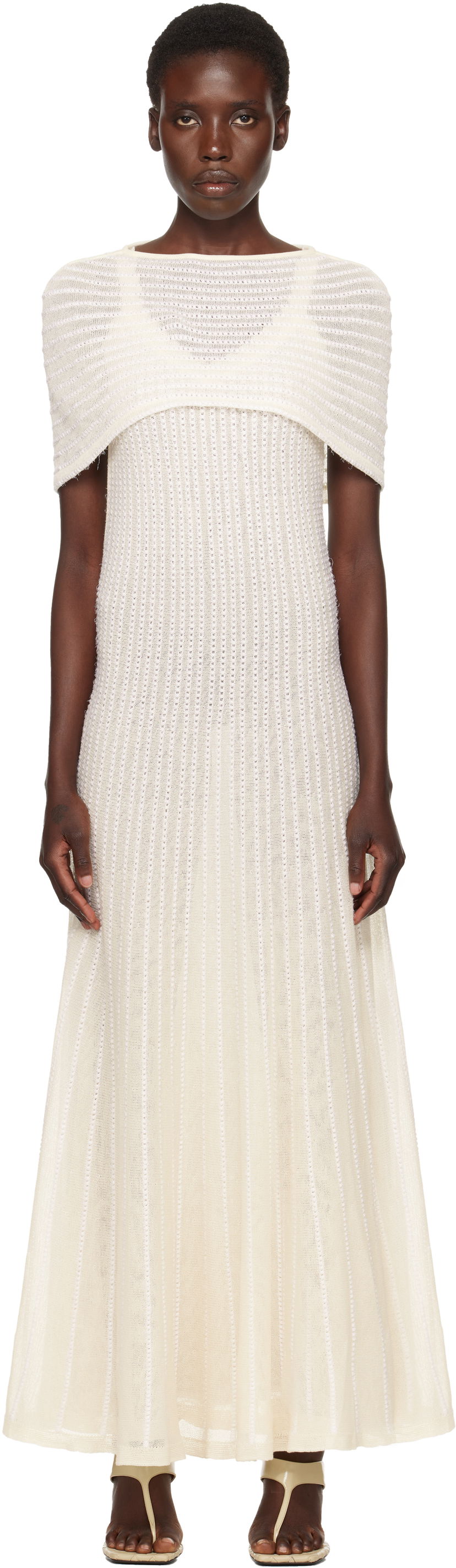 Mekko Khaite KHAITE Thora Maxi Dress Valkoinen | 9774125