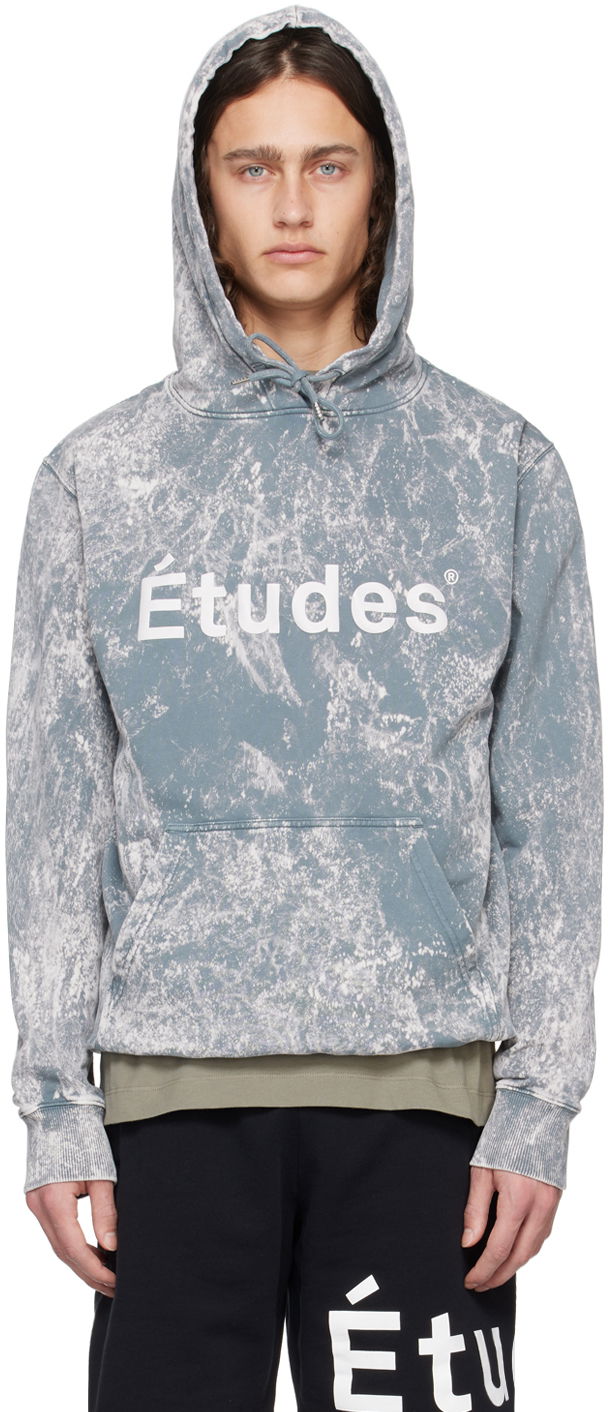 Huppari Études Klein Acid Wash Hoodie Sininen | E24MM254A01483