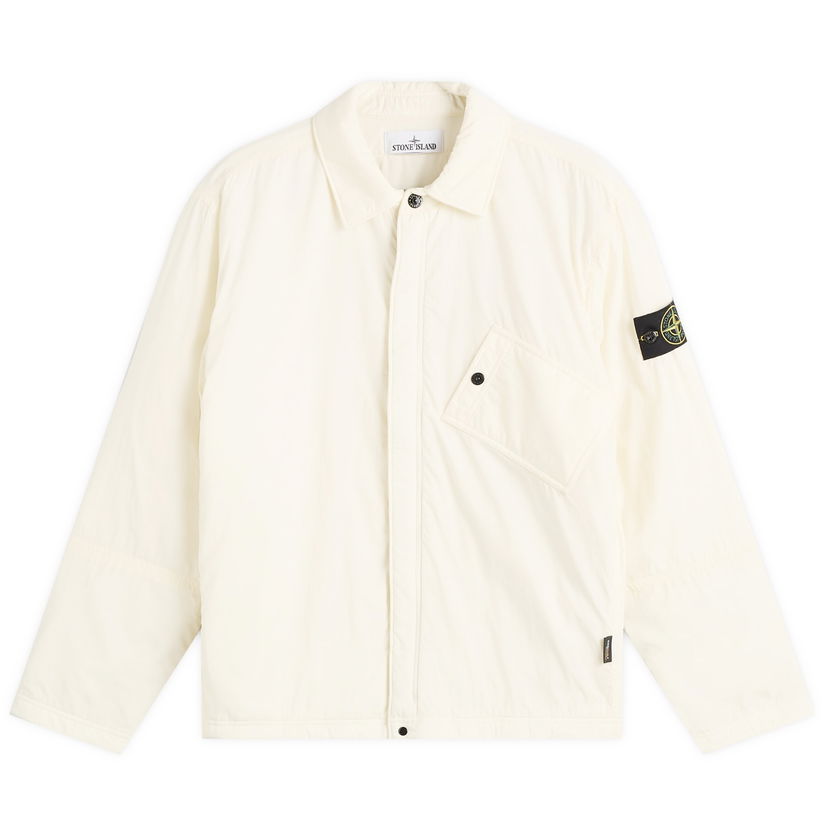 Paita Stone Island Stone Island Ripstop Cordura Zip Overshirt, Size Large Valkoinen | K2S151200007-V0093