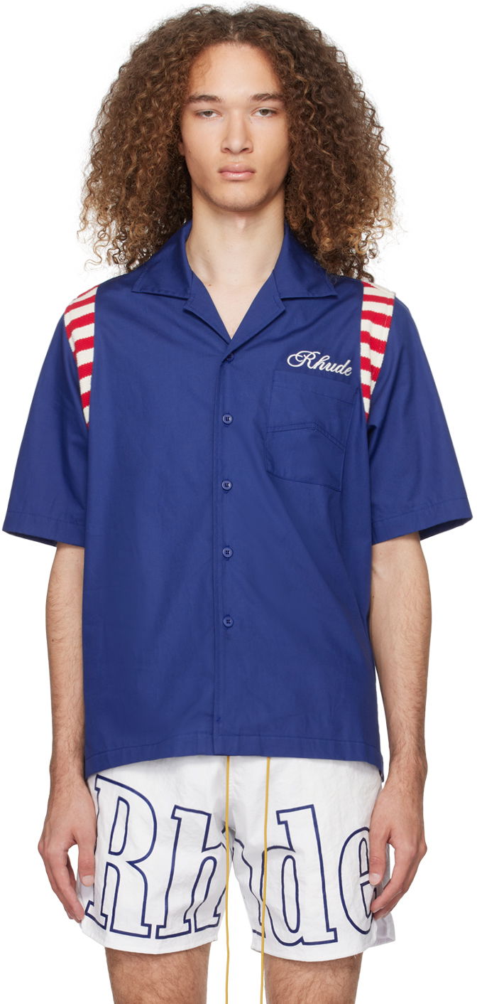 Paita Rhude 'American Spirit' Shirt Tummansininen | RHPS24SR01320302