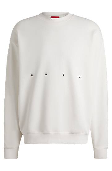 Villapaita BOSS HUGO Sweatshirt with Logo Artwork Valkoinen | 50538973