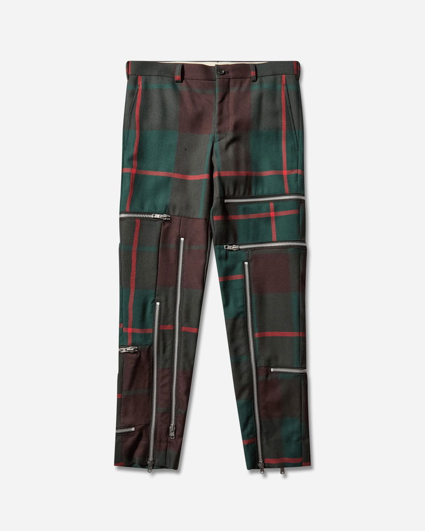 Housut Comme des Garçons Wool Tartan Check Zip Trousers Monivärinen | PP-P034-W25 2