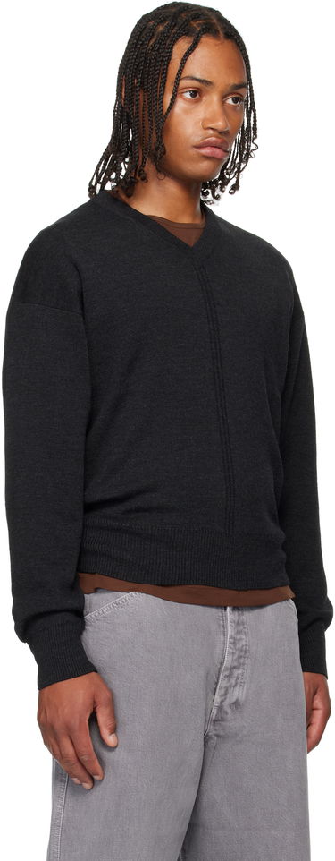 Villapaita LEMAIRE LEMAIRE V-Neck Sweater Musta | TO1430 LK087, 1