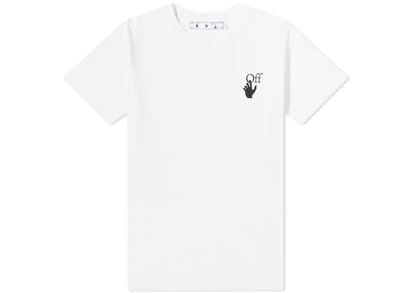 T-paita Off-White Bubble Arrows Slim Fit T-Shirt White/Black Valkoinen | OMAA027F21JER0090110