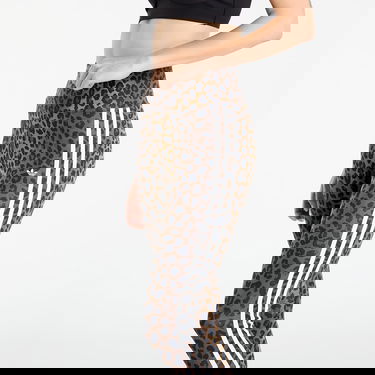 Leggingsit adidas Performance 3-Stripes Leopard Print Leggings Ruskea | JW7308, 4