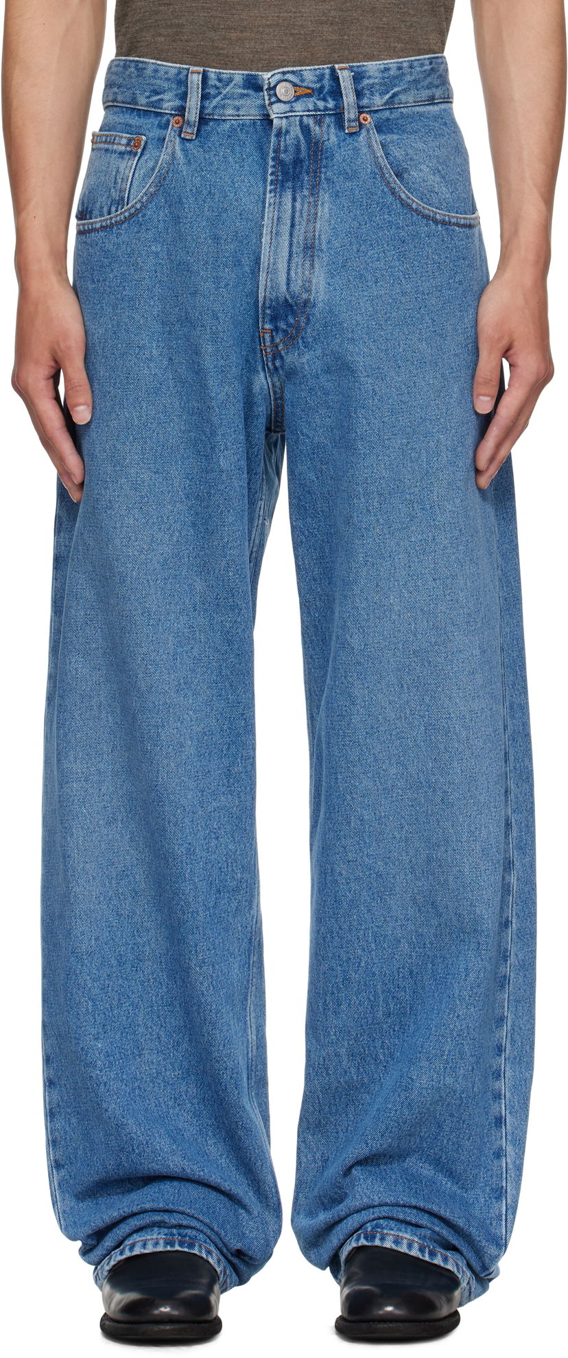 Jeans Maison Margiela MM6 Maison Margiela Wide-Leg Jeans Sininen | SH0LA0023 M30018