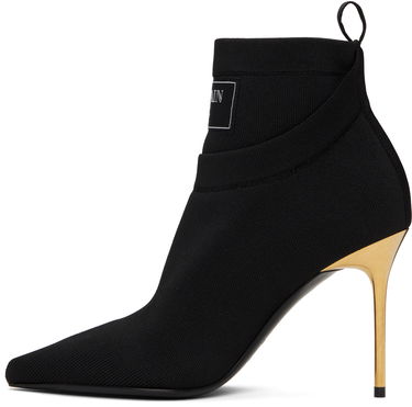 Tennarit ja kengät Balmain Crewneck Knit Ankle Boots Musta | EN1TE102TKAB, 2