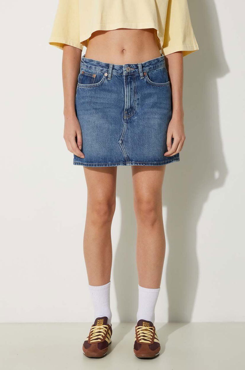Hame Samsoe Samsoe Samsoe Samsoe SASHELLY Mini Denim Skirt Sininen | F24200020