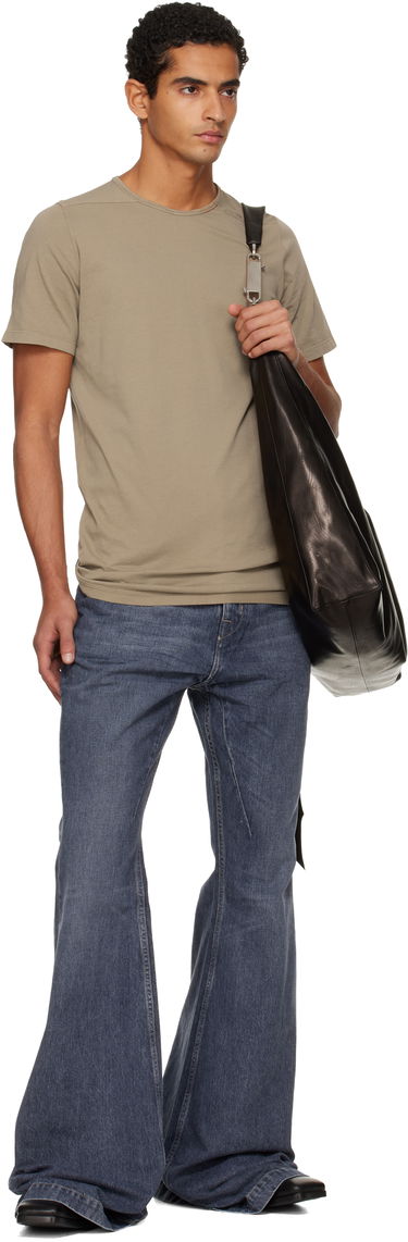 T-paita Rick Owens Concordians Level T-shirt Beige | DU02E7250 RNP, 4