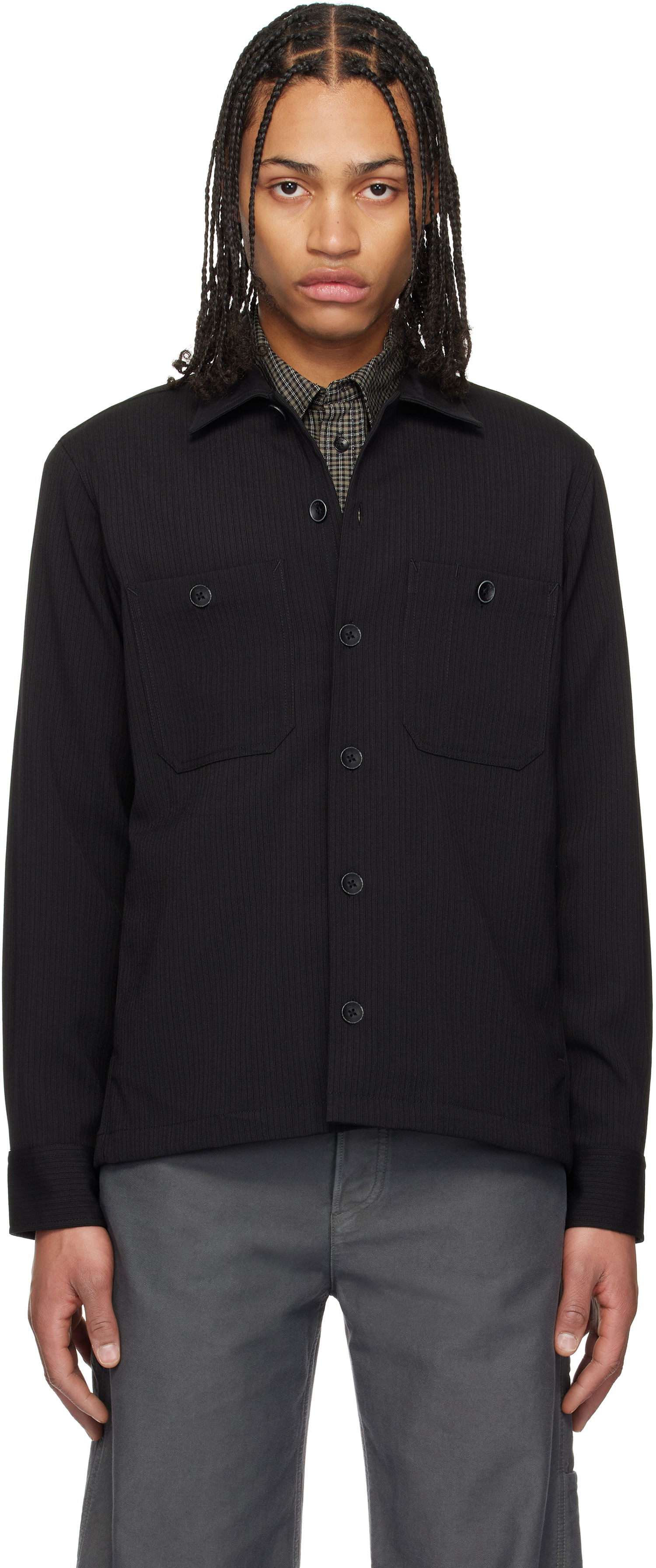 Paita rag & bone Rag & Bone Hyde Striped Overshirt Musta | MBW24HA019TWML, 0