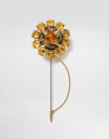 Pin Dolce & Gabbana Dolce & Gabbana Sicily Brooch with Madera Quartz, Smoky Quartz, and Citrines Keltainen | WPKN3GWYE01ZOO00, 0