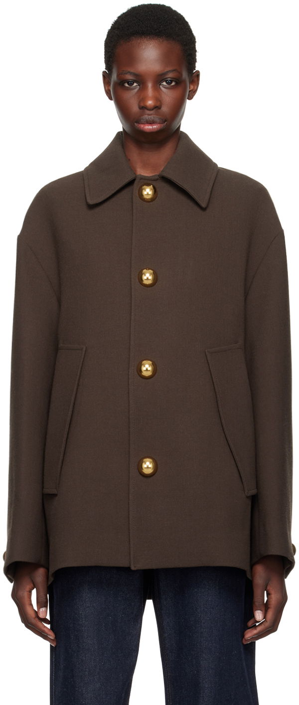 Takit AMI Short Belted Coat Ruskea | FCO214.WV0051