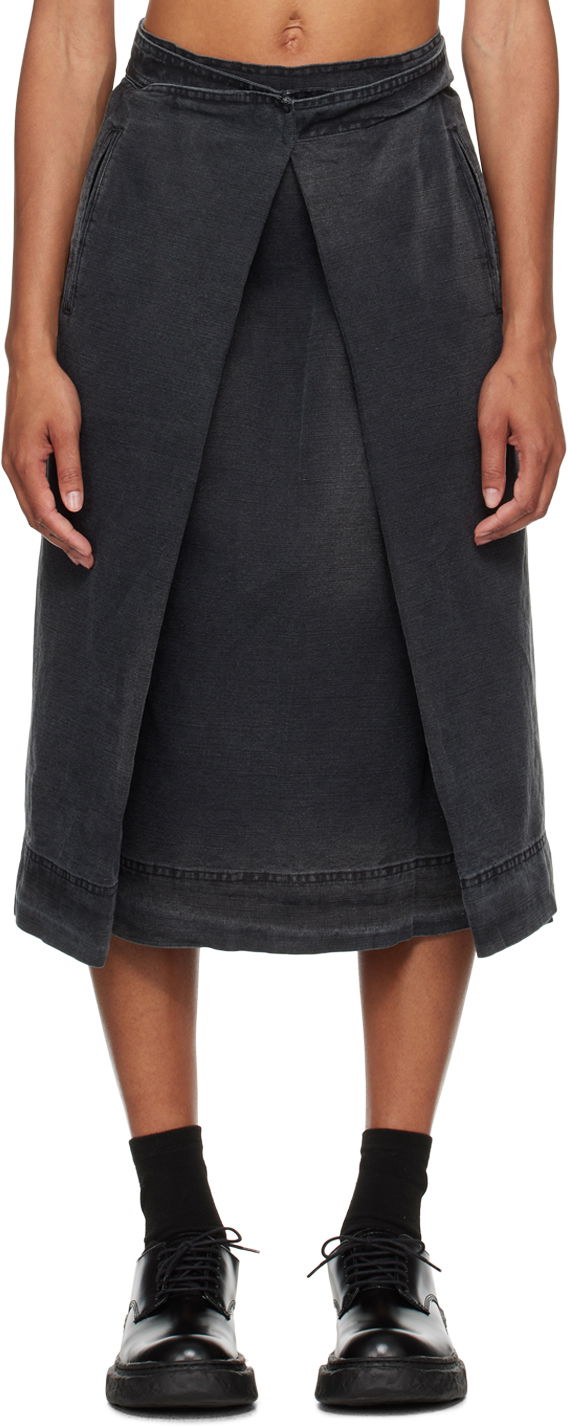 Hame YMC YMC George Midi Wrap Skirt Musta | Q3WAA