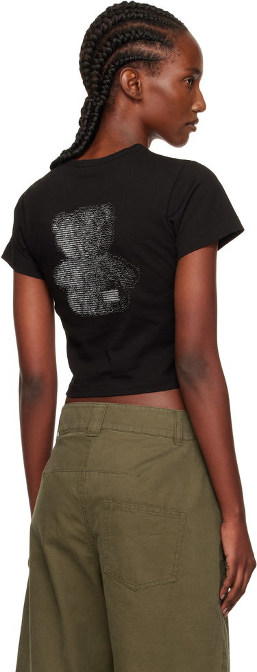 T-paita We11done We11done Code Teddy Cropped T-Shirt Musta | WD-TT2-25-770-W-BK, 2