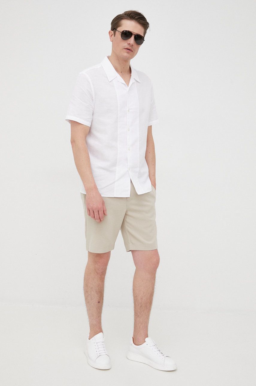 Shortsit Samsoe Samsoe Smith Shorts Beige | M20300051, 0
