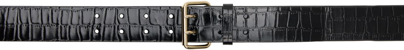 Vyöt Anine Bing Anine Bing Mila Croc-Effect Leather Belt Musta | A-12-10817-BLK1