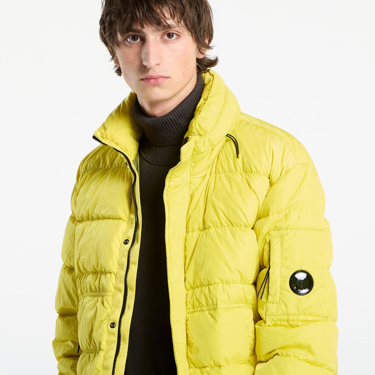 Puffer takki C.P. Company Chrome-R Down Jacket Green Sheen Yellow Keltainen | 19CMOW012A005904G-210, 1