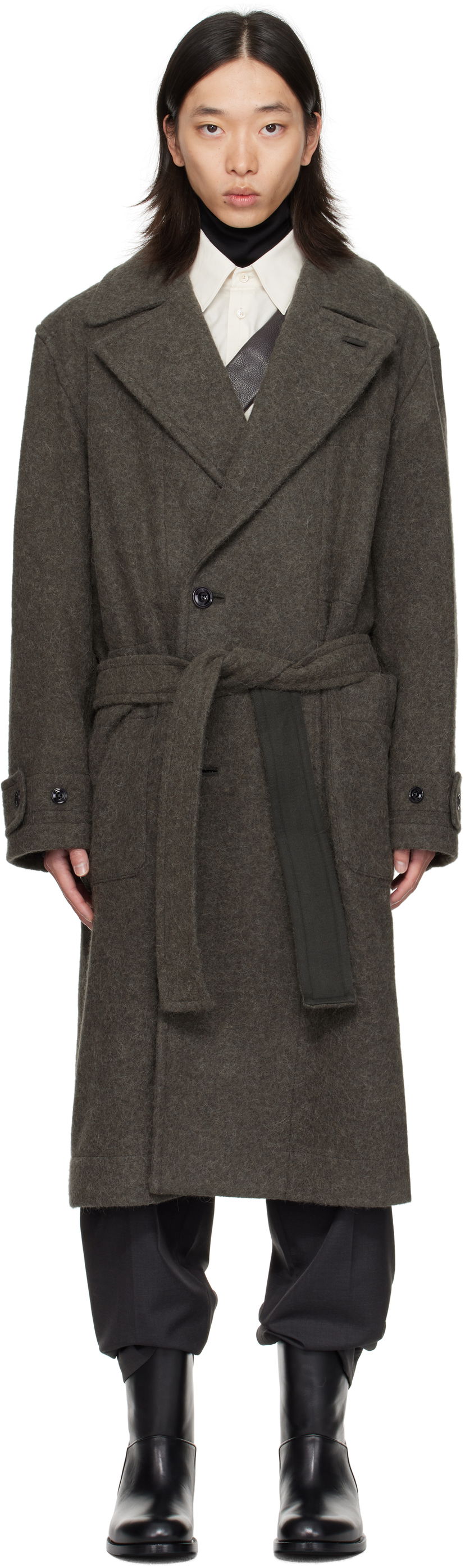 Takit LEMAIRE Lemaire Soft Belted Coat Vihreä | CO1135 LF504