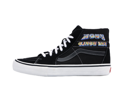 Skateboarding Vans Sk8-Hi Supreme Fuck the World Black Musta | VN0A45JDSY1