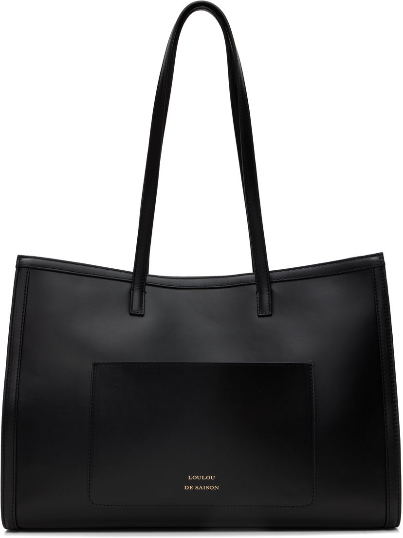 Kangaskassi Loulou de Saison Loulou de Saison Anyla Leather Tote Musta | ANYLA