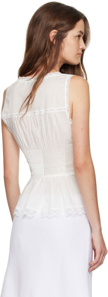 Tankkitoppi GUIZIO Guizio Lille Pintuck Sleeveless Top Valkoinen | P25116W136, 2
