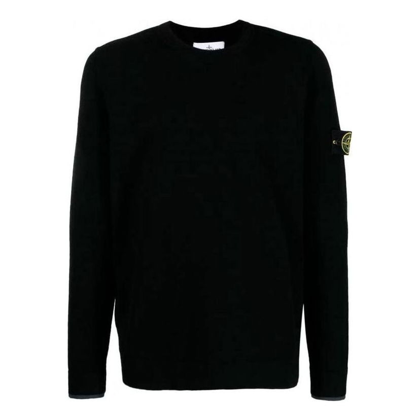 Villapaita Stone Island Wool Crewneck Sweater Musta | 7915526A1-V0029