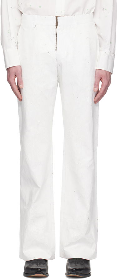 Housut Maison Margiela MM6 Maison Margiela Painted Trousers Valkoinen | SH2KA0026 M35437, 0