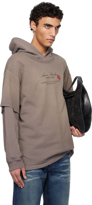 Huppari Acne Studios Acne Studios Double-Layered Hoodie Ruskea | AI0160-, 1