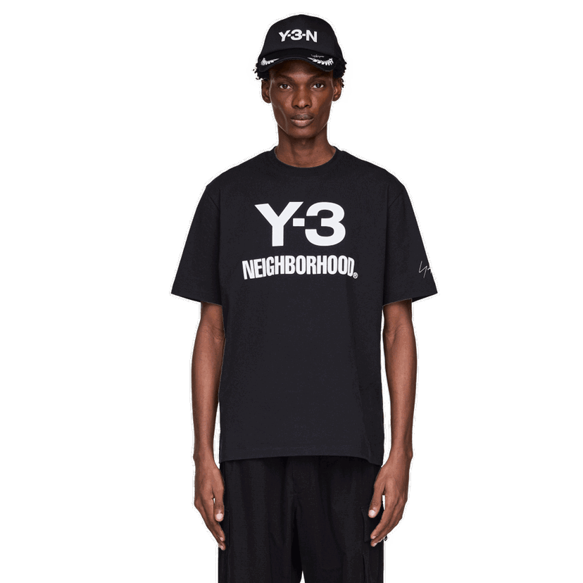 T-paita adidas Originals Y-3 x Neighborhood Logo T-Shirt Musta | JW6999