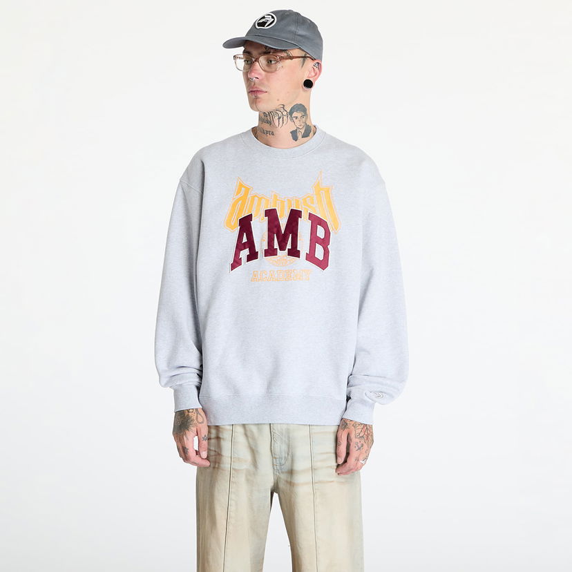 Huppari Ambush Graphic Sweatshirt UNISEX Grey Melange/ Tap Shoe Harmaa | BMBA006F24FLE0020510