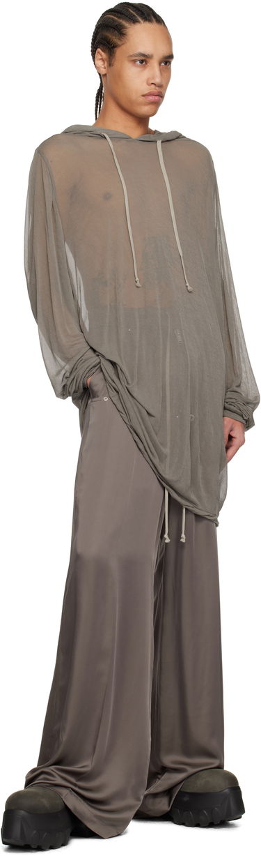 Villapaita Rick Owens Rick Owens Hollywood Viscose Crepe Jersey Hoodie Harmaa | RR01E5285 JCR, 3