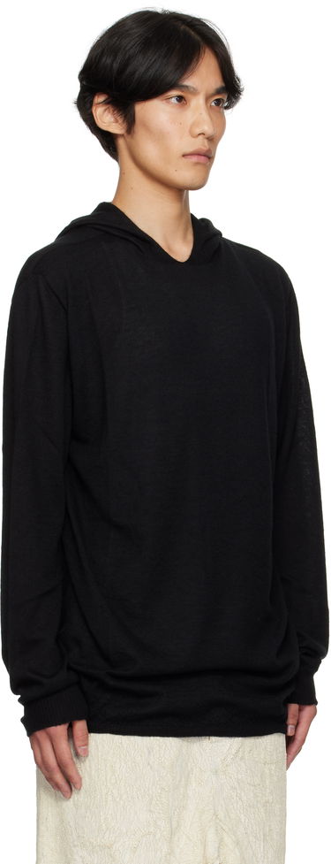 Huppari Rick Owens Rick Owens Concordians Long Sleeve Hoodie Musta | RU02E1623 WS, 1