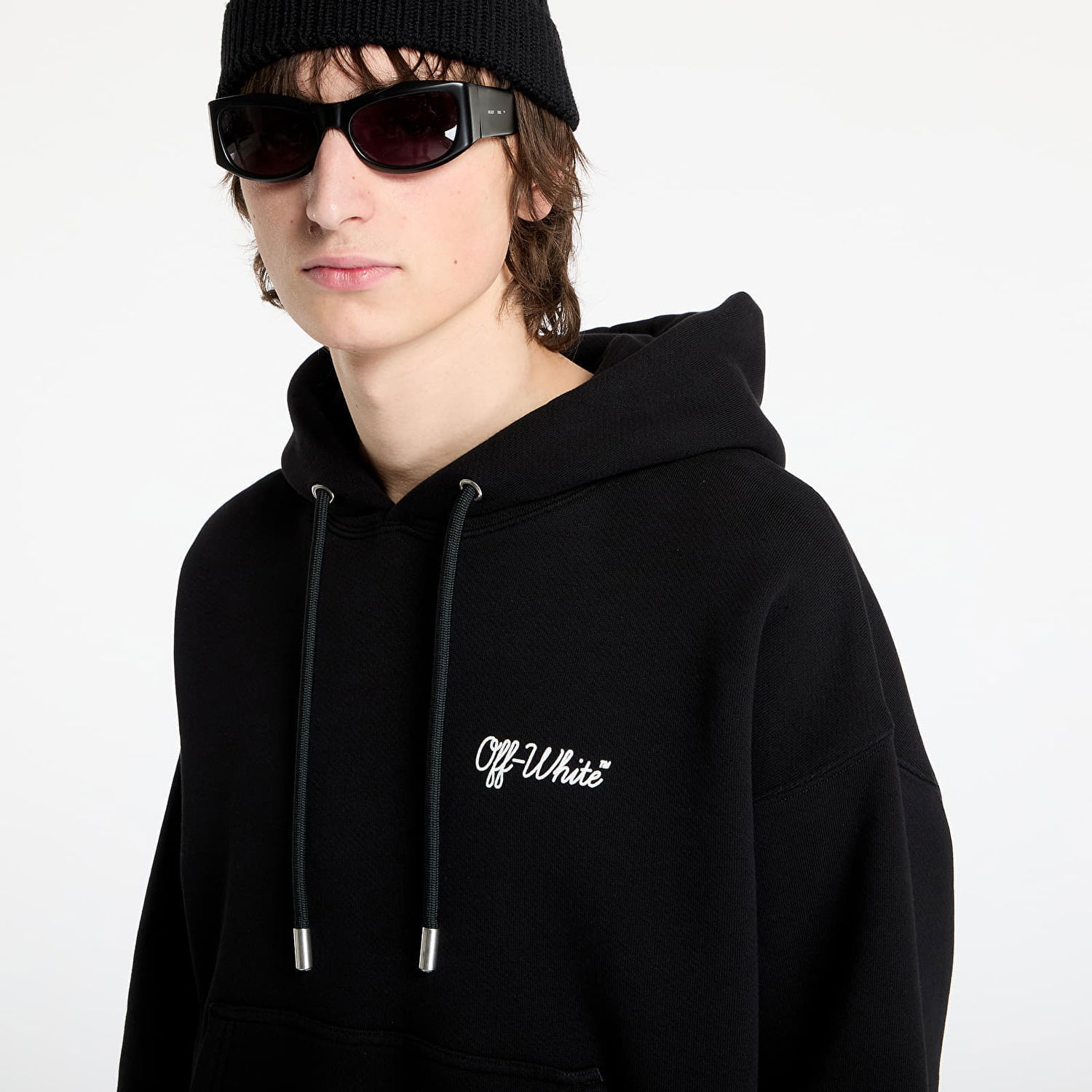 Huppari Off-White Script Skate Black Hoodie Musta | OMBB085C99FLE0191001, 1