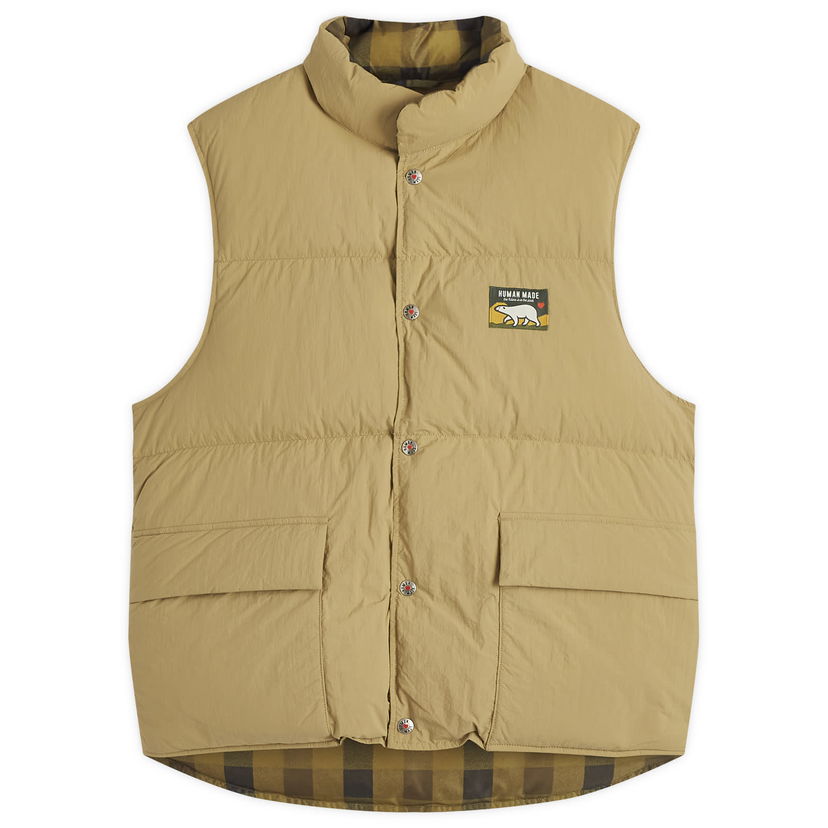 Liivi Human Made Reversible Down Vest with Logo Patch Beige | HM28JK034-BG