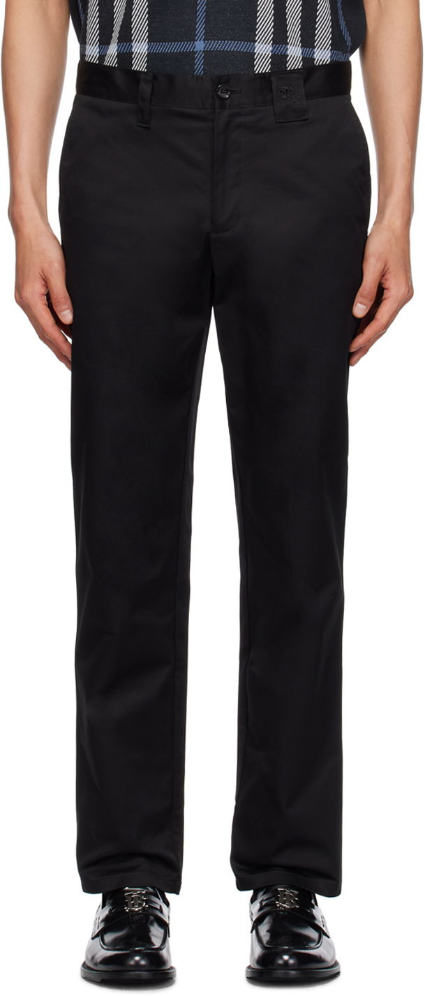 Housut Burberry Embroidered Trousers Musta | 8070608