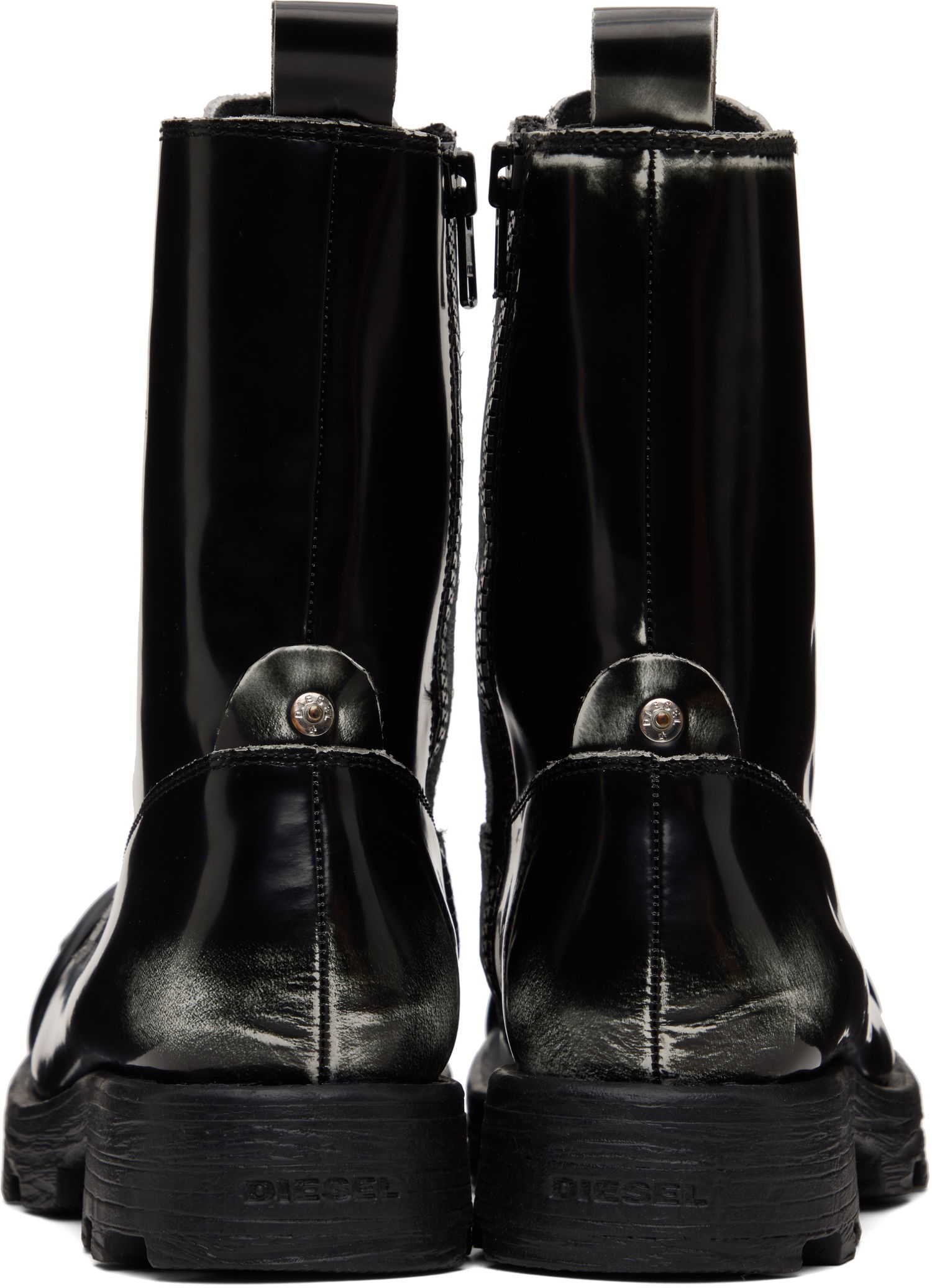 Tennarit ja kengät Diesel D-Hammer Bt D Lace-Up High-Top Boots with Shiny Finish and Rubber Toe Musta | Y03228-P8435-H1532, 1